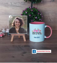 İngilizce Öğretmeni Fotoğraflı Dekoratif Taş, Kupa Bardak Beyaz Hediye (Model 6)