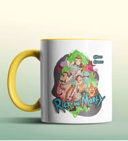 Kişiye Özel Rick and Morty Beyaz Renk Kupa (Sarı)