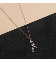 Kişiye Özel 925 Ayar Gümüş Papağan Kolye (Rose)