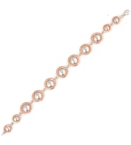 925 Ayar Gümüş Süzme Yarım Top Bileklik (Rose)