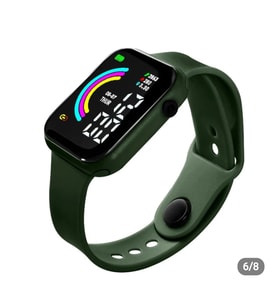 Beyaz Su Geçirmez Apple Watch Saat (AKILLI SAAT DEĞİLDİR) (Haki)