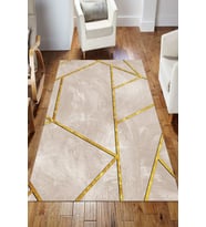 Dijital Kaymaz Taban Yıkanabilir Salon Halısı Mutfak Halısı Koridor Halısı Yolluk ND-HS-317 (Krem)