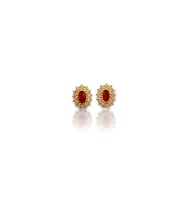 925 Ayar Gümüş Elips Model Minimal Çivi Küpe (Gold)