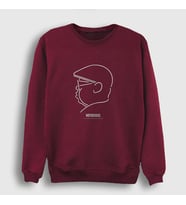 Presmono Unisex Beyaz Neon The Notorious BIG Sweatshirt 41362tt (Bordo)