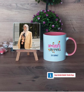 Din Kültürü Öğretmeni Fotoğraflı Dekoratif Taş, Kupa Bardak Beyaz Hediye (Model 6)