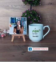 Fizik Öğretmeni Fotoğraflı Dekoratif Taş, Kupa Bardak Beyaz Hediye Öğretmenler Günü Hediyesi (Model 5)