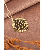 DKMN Gümüş Allah Lafzı Gümüş Kolye (Gold)