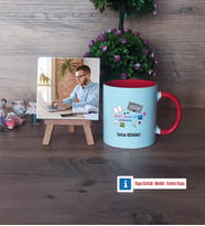 Web Tasarım Uzmanı Fotoğraflı Dekoratif Taş, Kupa Bardak Beyaz Hediye (Model 2)