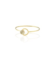 Kadir Jewellery 22 Ayar Altın Kaplama El İşçiliği Zirkon Taşlı Kadın Kelepçe Bilezik (Beyaz)