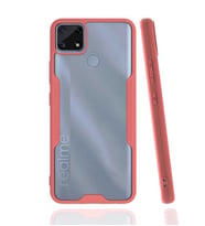 Realme C25 Kılıf Zore Parfe Kenarları Pastel Renk Silikon Kılıf (Pembe)