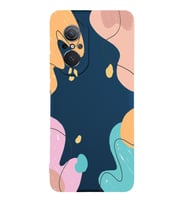 PrintiFy Huawei Nova 9SE Uyumlu Lansman Kılıf Karışık Renkler Tasarımlı İçi Kadife Kapak (Lacivert)