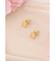 KARE ŞEKLİNDE GÜMÜŞ KÜPE (Gold)