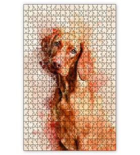 Cakapuzzle Suluboya Av Köpeği Puzzle Yapboz MDF (Ahşap) (1000 Parça)