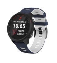 Xiaomi Watch S1 -S1 Active -Mi Watch -Watch Color 22mm Uyumlu Stride Çift Renkli Silikon Kordon (Lacivert - Beyaz) (Lacivert-Beyaz)