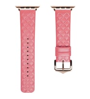 Dux Ducis Apple Watch 42/44/45MM için Enland Serisi Premium Deri Kayış Kordon (Pembe)