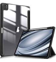 Apple iPad Pro 11 1. 2. Nesil Kılıf Grafiti Şeffaf Kalem Bölmeli A2228-30-31 A20 (Siyah)
