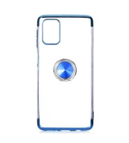 Galaxy M51 Kılıf Zore Gess Kenarları Renkli Yüzük Aparatlı Kılıf (Mavi)