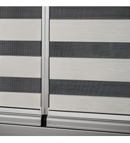 Cam Balkon Sürgülü Cam Perdesi - Brillant Yapıştırmalı Zebra Perde Venti (6 Renk Seçeneği) (Krem)
