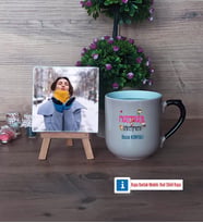 Matematik Öğretmeni Fotoğraflı Dekoratif Taş, Kupa Bardak Beyaz Hediye (Model 10)