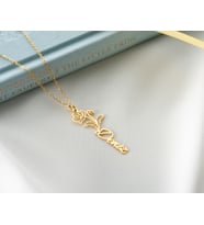 925 Ayar Gümüş Doğum Aylarına Özel Doğum Çiçeği İsimli Kolye (Gold)