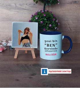 Motto Yeni Bir Ben Fotoğraflı Dekoratif Taş, Kupa Bardak Beyaz Hediye (Model 3)
