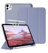 Apple iPad Pro 11 1./2. Nesil Kılıf Flip Cover Kalem Bölmeli PC Case 2018-2020 (Leylak)