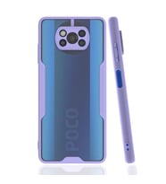 Xiaomi Poco X3 Kılıf Parfe Kenarları Pastel Renk Silikon Kılıf (Mor)