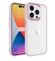 Apple iPhone 15 Pro Kılıf Krom Kılıf (Açık Pembe)