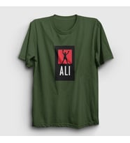 Presmono Unisex Sarı Victory Muhammed Ali T-Shirt 230758tt (Haki)