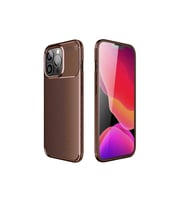 iPhone 13 Pro Kılıf Elde Kaymayan Kamera Korumalı Silikon (Kahverengi)
