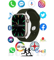 Reeder P13 Blue 2022 Uyumlu Akıllı Saat Konuşma Özellikli Watch 45MM AMOLED EKRAN (Yeşil)