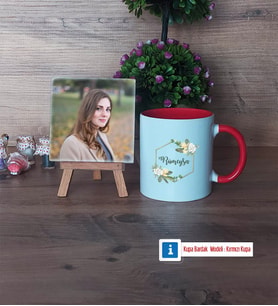 Doğum Günü Hediyesi Fotoğraflı Dekoratif Taş, Kupa Bardak Beyaz Hediye (Model 2)