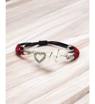 Handcraftedbyoz, Sevgililer Günü Özel, Bileklik Serisi (Kırmızı-Gümüş)