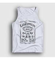 Presmono Unisex Sarı Old Led Zeppelin Atlet 96410tt (Beyaz)