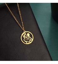 Kişiye Özel 925 Ayar Gümüş Anne Bebek Kolye (Gold)
