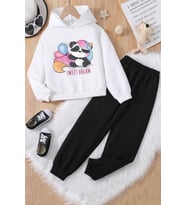 Çocuk Sweet Dream Panda Eşofman Takımı (A.Beyaz)