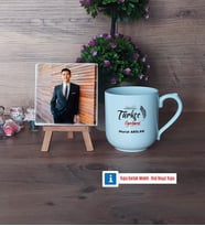 Türkçe Öğretmeni Fotoğraflı Dekoratif Taş, Kupa Bardak Beyaz Hediye Öğretmenler Günü Hediyesi (Model 5)