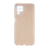 Galaxy A22 4G Kılıf Simli Renkli Silikon (Gold)