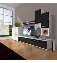 Decoraktiv Eko 6DA Slm Std Tv Ünitesi Tv Sehpası (Siyah - Beyaz)