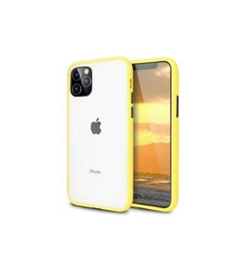 Uyumlu Model Apple iPhone 13 Pro Max Kılıf Arka Buzlu Mat Kapak (Sarı)