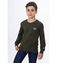 Toontoy Erkek Çocuk Baskılı Sweatshirt (Haki)