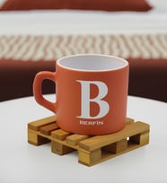 BK Gift Kişiye Özel İsimli Renkli Middle Çay & Kahve Fincanı-3(14 Renk Seçeneği), Arkadaşa Hediye, Sevgiliye Hediye, Doğum Günü Hediyesi (Somon)