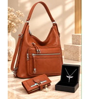 Givenza Çüzdan Hediyeli Orijinal The Tote Bag Ayarlanabilir Kolon Askılı Yumuşak Deri Çapraz Mini El Kol ve Omuz Çantası (Taba)