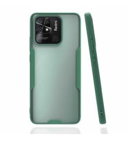 Xiaomi Redmi 10C Kılıf Parfe Kenarları Pastel Renk Silikon Kılıf (Koyu Yeşil)