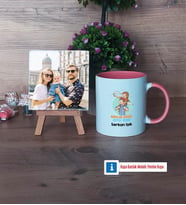 Babalar Günü Hediyesi Fotoğraflı Dekoratif Taş, Kupa Bardak Beyaz Hediye Babaya Hediye (Model 6)