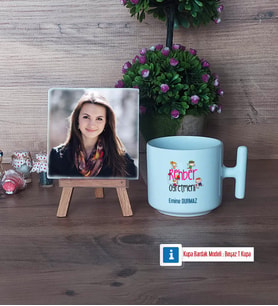 Rehber Öğretmeni Fotoğraflı Dekoratif Taş, Kupa Bardak Beyaz Hediye (Model 12)