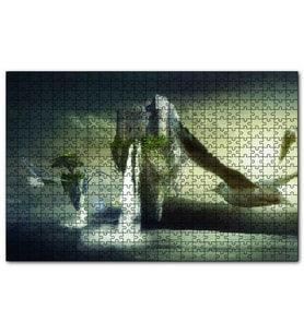 Cakapuzzle  Kale Su Doğa Kuşlar Martı Deniz  Puzzle Yapboz MDF (Ahşap) (255 Parça)