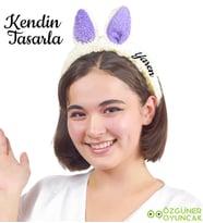 Kendin Tasarla Dailing Spa Tavşan Kulaklı Saç - Makyaj Bandı (Krem)