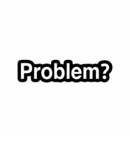 Problem? Araba Sticker siyah 16x3 CM (Siyah)