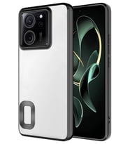 Xiaomi 13T Pro Kılıf Köşeleri Renkli Şeffaf Kamera Korumalı Silikon Luxury Kapak (Siyah)